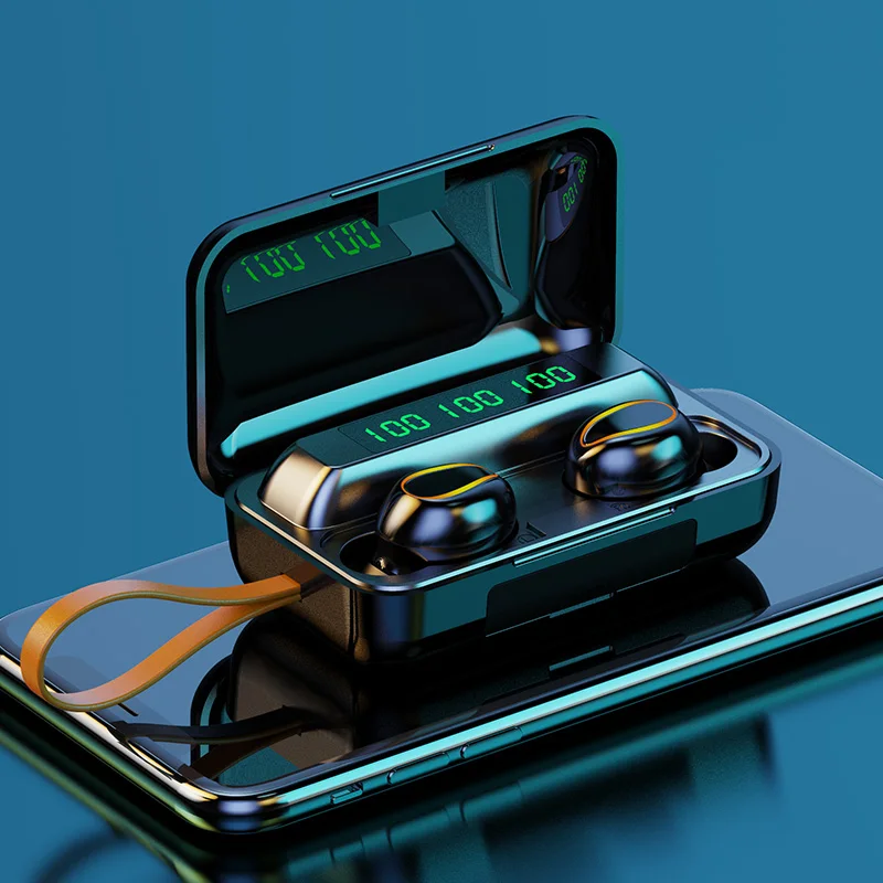 Mini TWS Bluetooth 5 0 Earphones Charging Box Wireless Headphone 9D Stereo Sports Waterproof Earbud Headsets With Microphone