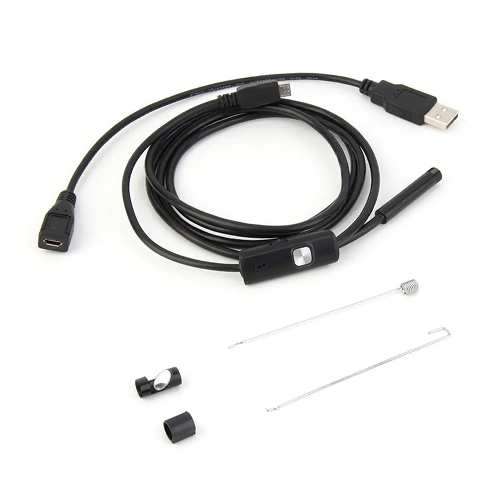 1 м/1 5 м/2 м/3 м 7 мм объектив HD 480P USB OTG Змея эндоскоп Водонепроницаемый 6 светодиодов