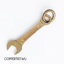 Coppertist. wu Античная бронза брелок кольцо сплав гаечный ключ в форме гаечного ключа кулон брелок Автомобильная сумка повесить Ретро орнамент