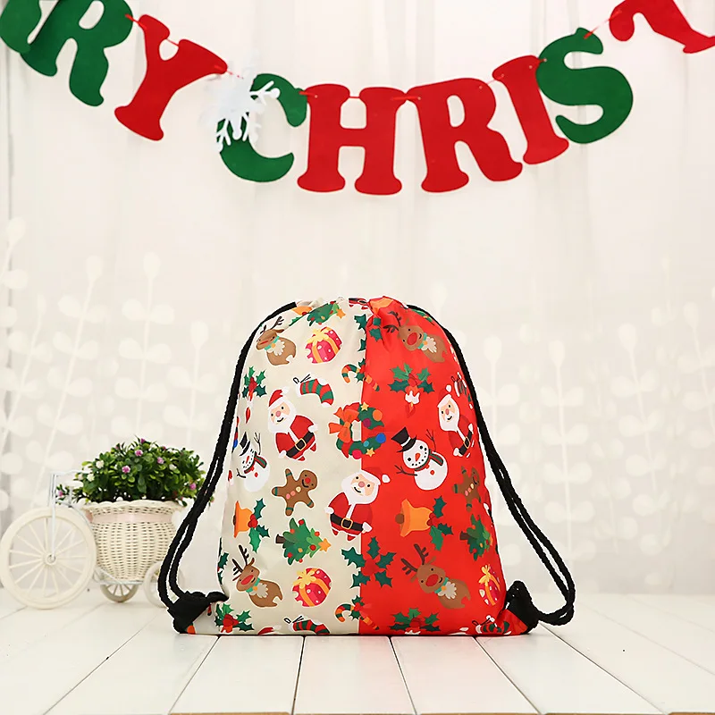 Новинка, Хит, Мультяшные женские рюкзаки, сумка на шнурке, Рождественский рюкзак для детей, школьный, пляжный, дорожная, сумка для покупок