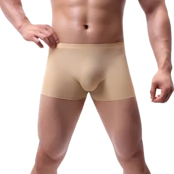

Men underwear boxer shorts male Pure Color Ice-silk Underwear summer boxer