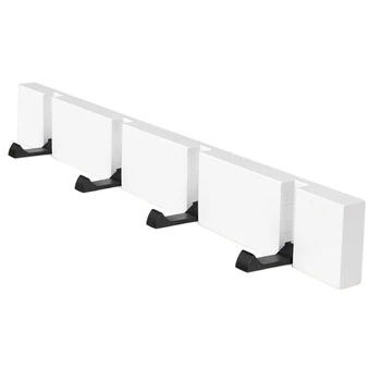 

Foldable Wall Mounted Wooden Hook Robe Clothing Towel Hanger White 4 Hooks Clothes Hook Wall Mounted Hanger Door Hanger