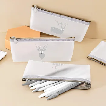 

4 Design Kawaii Transparent Pencil Case Creative School Pen Case High Capacity Cute Pencil Box for Girls Korean Stationery