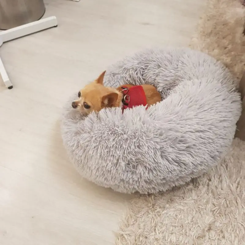 Питомник кошка собака диван-кровать круглый зимние теплые мягкие Pet спальная подушка для дивана плюшевые кровать любимчика коврик собачка кошка 50/60/70 см