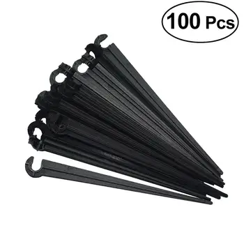 

100Pcs Irrigation Drip Support Stakes for for Tubing Hose Flower Beds Vegetable Gardens Herbs Gardens