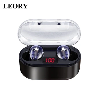 

LEORY X7 TWS Wireless bluetooth 5.0 Earphone Auto Pairing HiFi Bass Transparent Earbuds Waterproof Headset with Mic