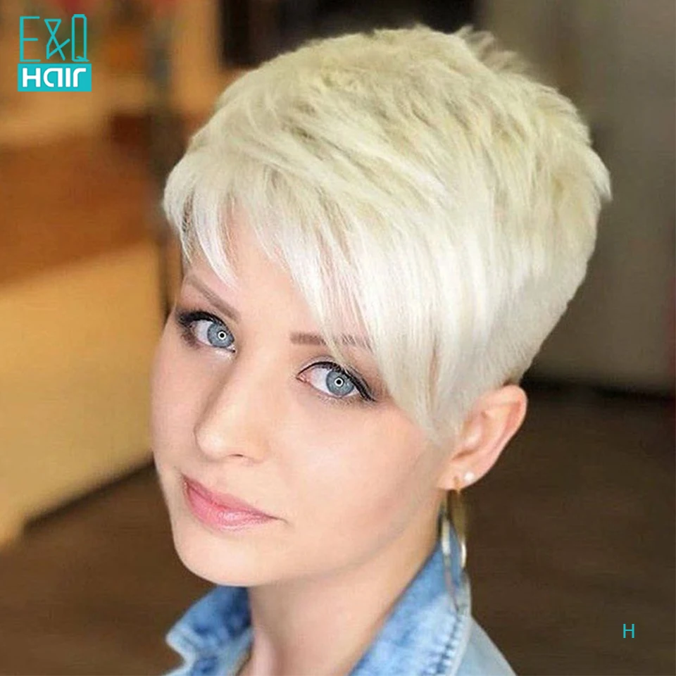 Парики из натуральных волос на кружеве Pixie Cut BoB 13х6 парики для женщин короткие