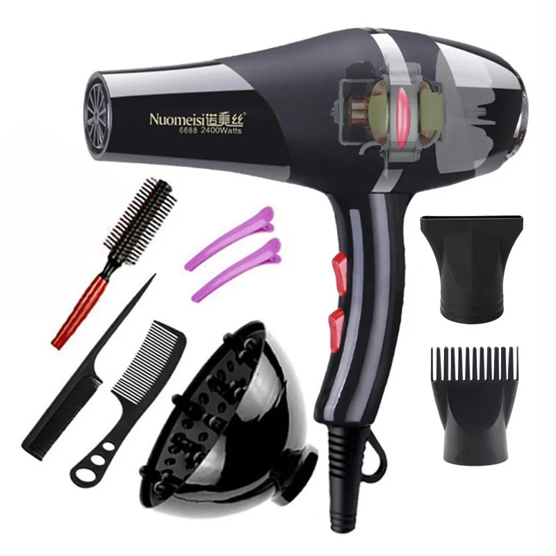 Real 2100W Professional Hair Dryer High Power Styling Tools Blow Dryer Hot and Cold EU Plug Hairdryer 220-240V Machine