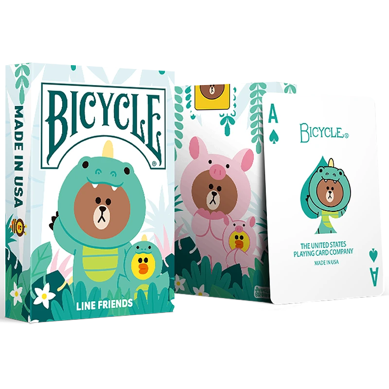 自転車ライン友人ジャングルブラウントランプかわいい漫画デッキ Uspcc 限定版のポーカーカードゲーム手品の小道具 Playing Cards Aliexpress