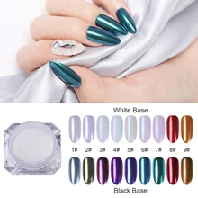 1 г зеркальный блеск мерцающая пудра для ногтей хромированный пигмент Ослепительная салон микро голографическая пудра лазер для украшения ногтей маникюр