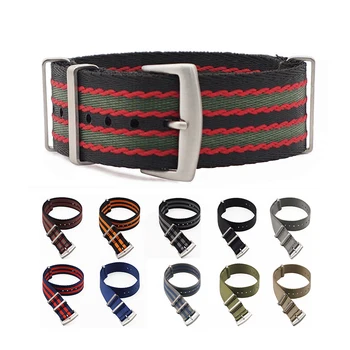 

Premium Quality Nylon Watch Nato Strap 20mm 22mm For James Bond 007 New Design Black Red Nato Watch Band Skin-friendly Material