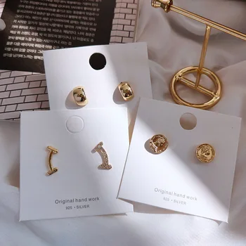 

Bright Eye 925 Silver 14k Real Gold Simple Small Delicacy Ear Stud Stereo Geometry Ear Stud Online Celebrity Live Ornament Suppl