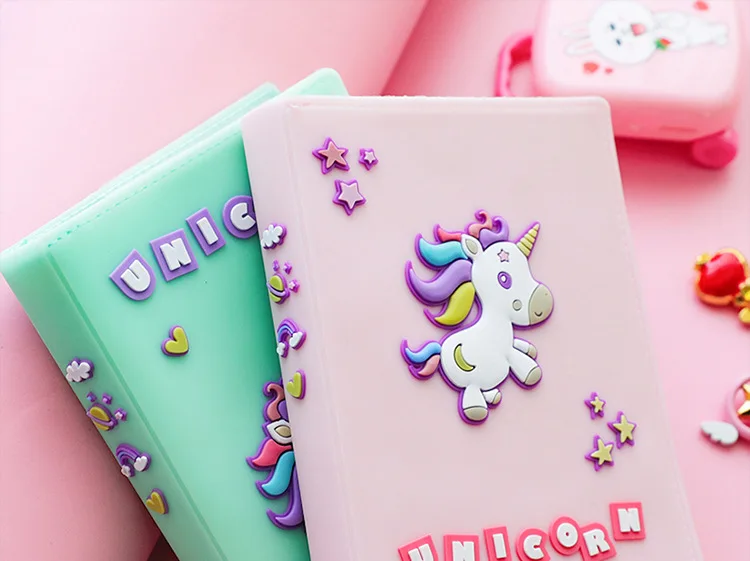 

64k Notebook Diary planner stationery school supplies girl writing paper Kawaii cute mini Simple Pink novelty Unicorn soft cover