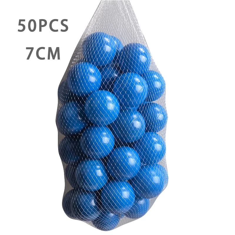 50 шт./лот, экологически чистый красочный шар, мягкий пластиковый Океанский шар, забавные детские игрушки для плавания, водный бассейн, Океанский волнистый шар диаметром 7 см - Цвет: WJ3709DB