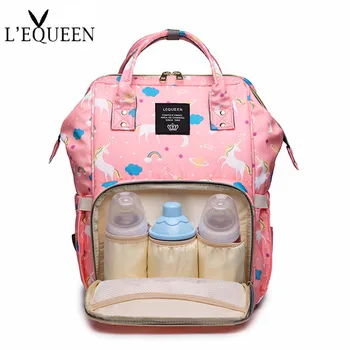 

LEQUEEN Fashion Mummy Maternity Bag Multi-function Diaper Bag Backpack Nappy Baby Bag with Stroller Straps for Baby Care