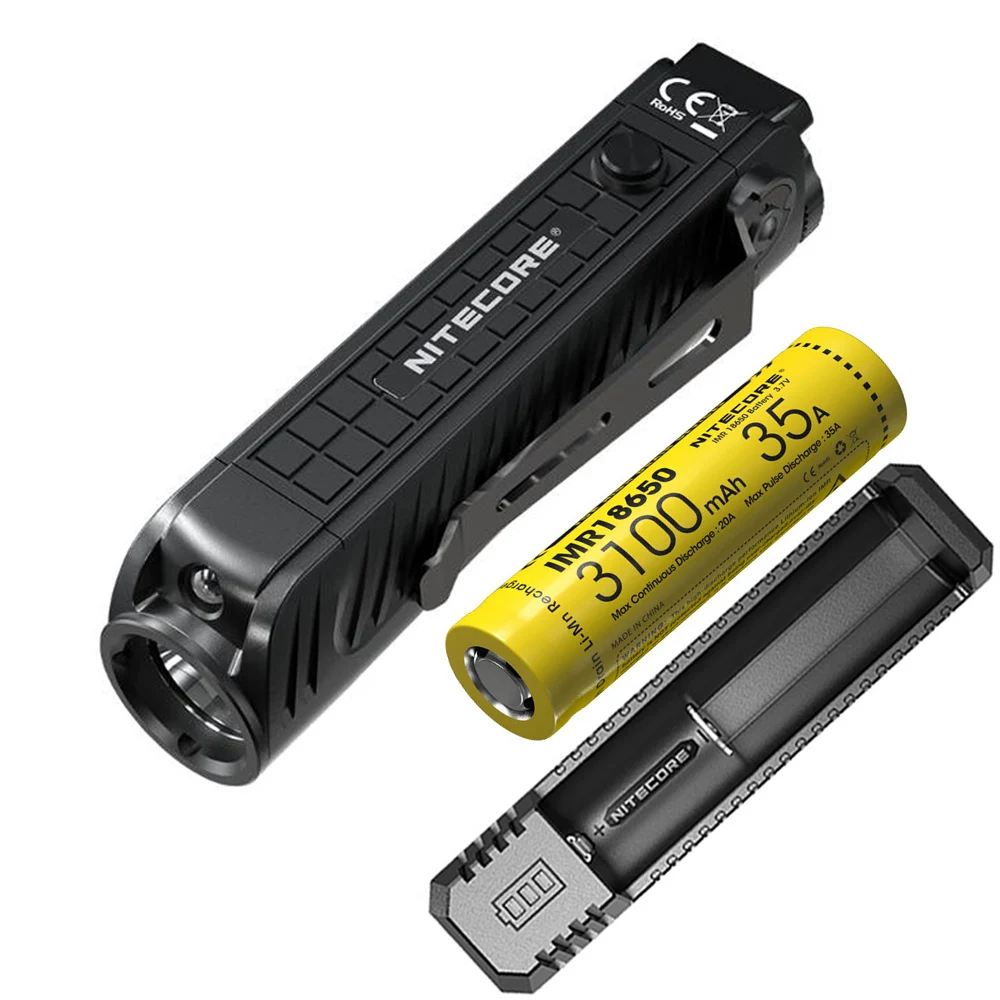 NITECORE P18 ручной тактический флэш светильник CREE XHP35 HD max 1800 люмен луч бросок 182 метра