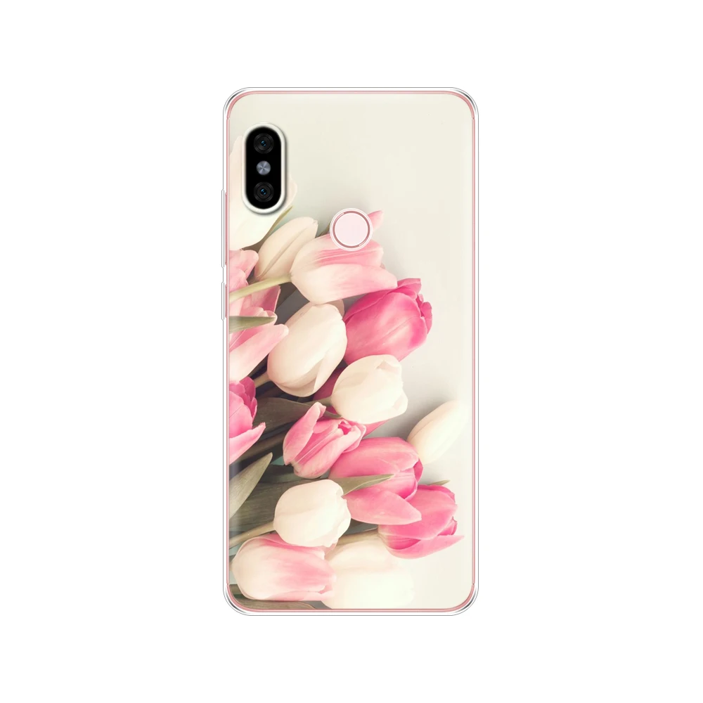 Ốp Lưng Silicon Cho Xiaomi Redmi Note 5 Phiên Bản Toàn Cầu Ốp Lưng Mềm Tpu Bao Ốp Cho Redmi Note 5 Pro Vỏ mèo Hoa 