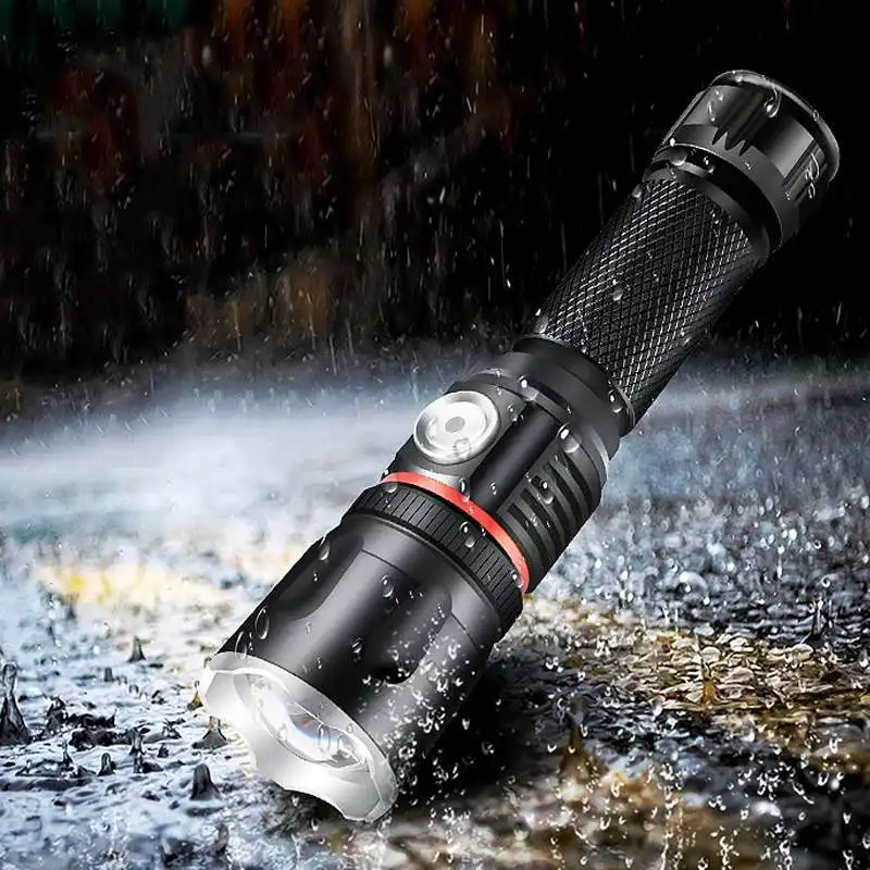 XANES M9 T6+ COB Zoomable 4 режима USB Перезаряжаемый светодиодный фонарик наружный водонепроницаемый 18650 фонарик с хвостом на магнитной присоске