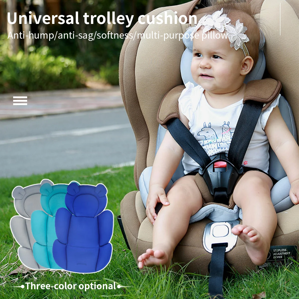 Baby Strollers medium Baby Stroller Safety Cushion Infant Car Seat Cotton Travel Sleeping Pad Thickening Children's Body Support Buggy Mat Accessories baby stroller accessories outdoor