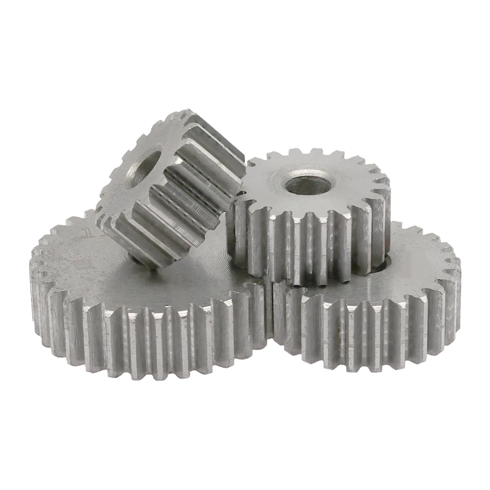 1 Piece Spur Gear 1M-21/22/23/24/25/26/27/28/29/30T SC45# Carbon Steel Material Cylindrical Gear Transmission Accessories Transmission Gear