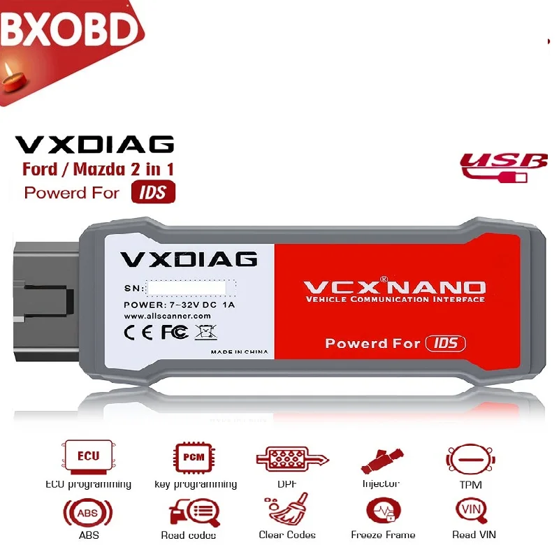 VXDIAG VCX NANO для F-o-r-d/Mazda 2 в 1 IDS V101 поддерживающий автомобиль до 2015 года | Автомобили и