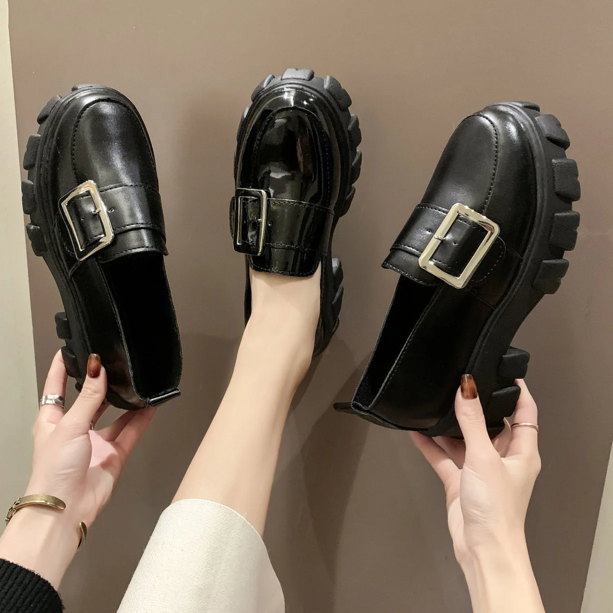 Compra Harakuju Lolita JK-Zapatos De estudiante para Mujer, mocasines De piel sintética De color negro liso, informales, con plataforma y punta redonda wxQKM7e9dkl Compra Harakuju Lolita JK-Zapatos De estudiante para Mujer, mocasines De piel sintética De color negro liso, informales, con plataforma y punta redonda wxQKM7e9dkl