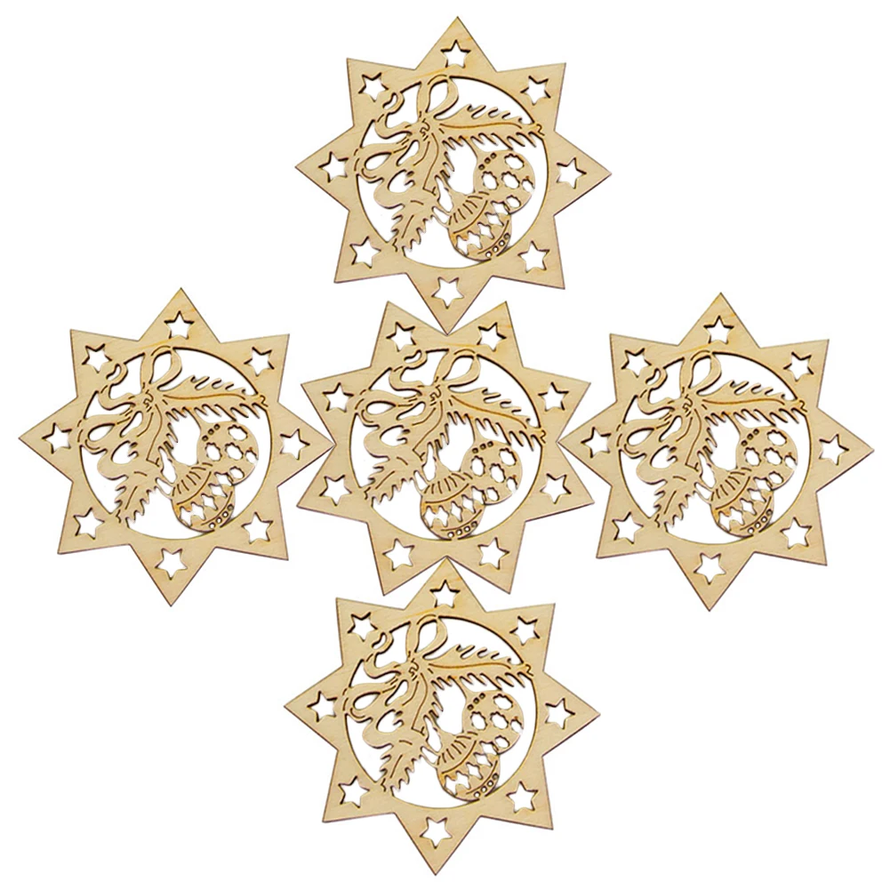 27 Pcs Christmas Wood Chip Tree Ornaments Xmas Hanging Pendant Party Wedding Birthday Decoration Board Game Arts Crafts