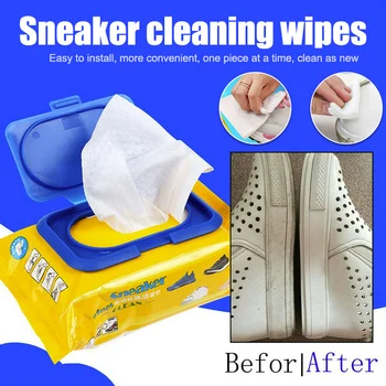 

12/30 Pcs Disposable Small White Shoe Artifact Travel Portable Sneakers Cleaning Wet Wipes Quick Scrubbing Clean Wipes Hogard