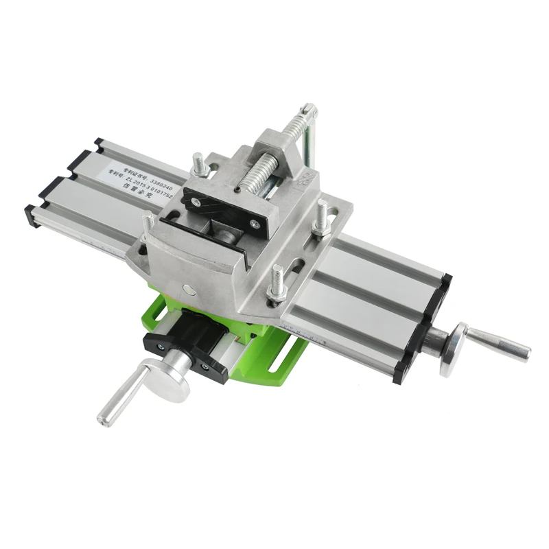 Mesa + 2.5 Precisão Multifunções Fresadora Bancada Furadeira Torno Worktable x Y-eixo Ajuste Coordenar Parallel-maxila Vice