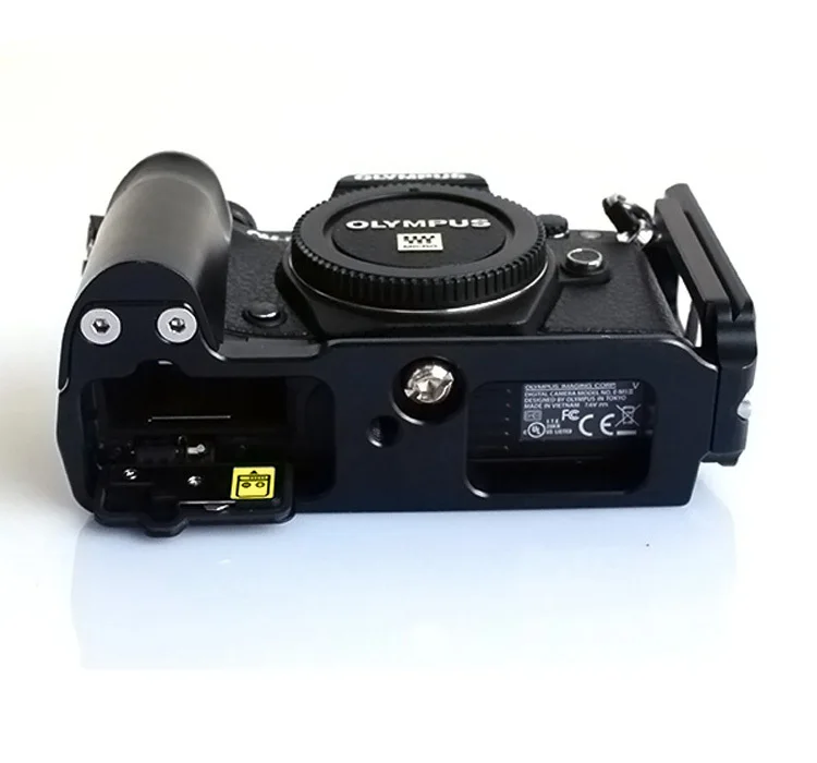 FITTEST FLO-EM5II L 브래킷 QR 플레이트 수직 플레이트 카메라 홀더, 올림푸스 OMD E-M5 마크 II E-M5II 베이스 그립 카메라 홀더