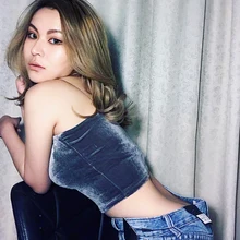 Женский вельвет Корея сплошной цвет короткий сексуальный камзол женский галстук золотой бархат Bralette уличная одежда кроп-топ розовый бюстье