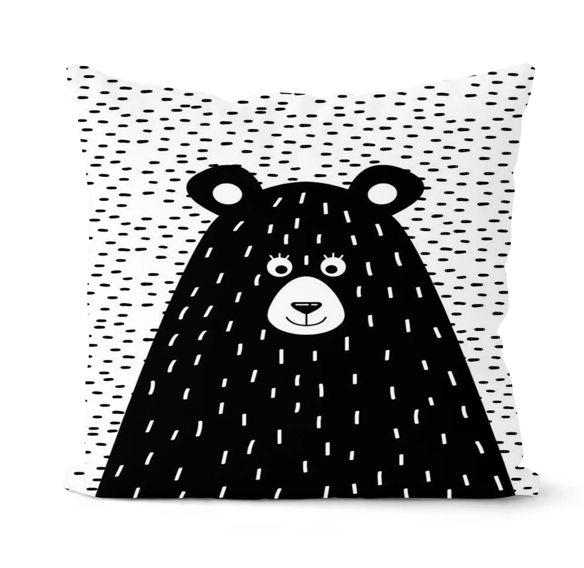 Hot Creative Yellow Black White Geometry Pillows Case Cartoon Kids Room Decorative Cushions Case Nodic Simple Sofa Throw Pillows 