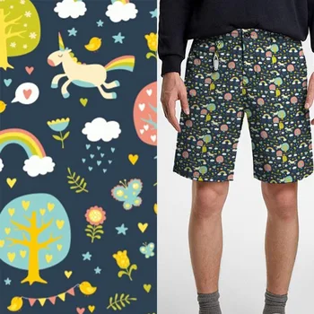 

170*100CM Yoga clothing dance clothing digital printing milk silk ice silk chiffon summer beach wind beach pants swimwear fabric