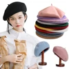 Women Girl Beret French Artist Warm Wool Winter Beanie Hat Cap Vintage Plain Beret Hats Solid Color Elegant Lady Winter Caps ► Photo 1/6