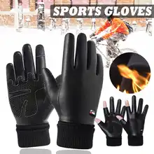 Мужские женские лыжные перчатки зимние теплые лыжные перчатки для спорта на открытом воздухе с сенсорным экраном водонепроницаемые противоскользящие перчатки