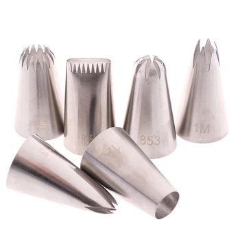

6Pcs/Set Leaves Nozzles Stainless Steel Icing Piping Nozzles Tips Pastry Tips For Cake Decorating Pastry Fondant Tools