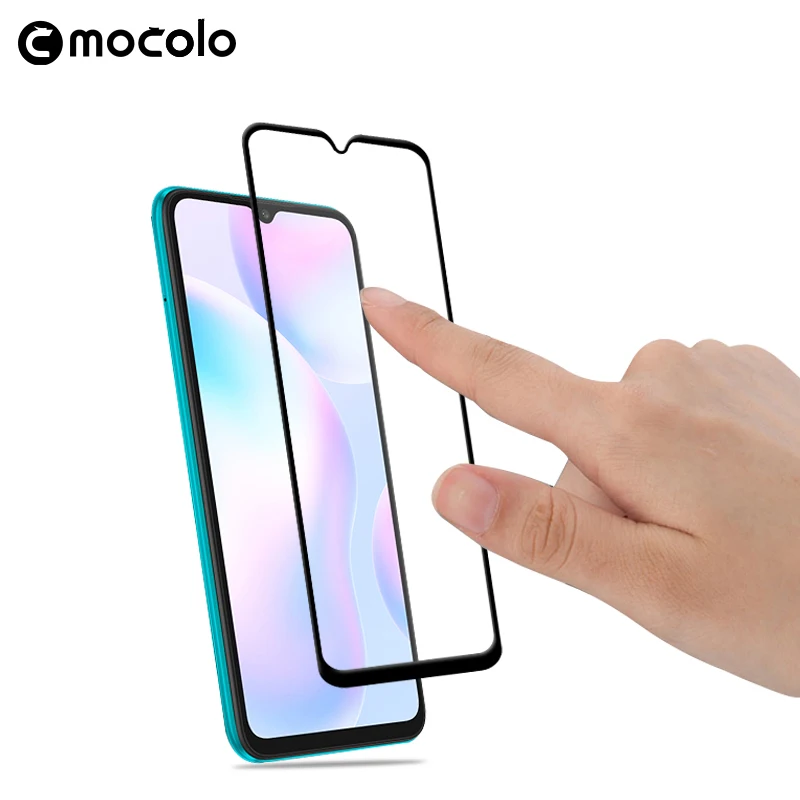 Защита экрана для Xiaomi Redmi 9 Mocolo полностью склеенная 9H 9A пленка из закаленного