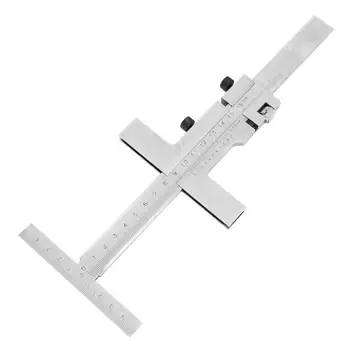 

T-Type 0-160mm Vernier Caliper with Fine Adjustment Carbon Steel Ruler Measuring Tool