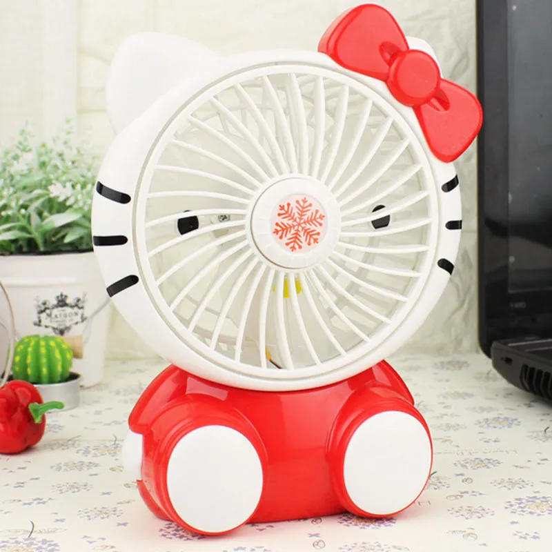 

Cartoon Hello Kitty Doraemon Small Fan USB Portable Chargeable a Cool Summer