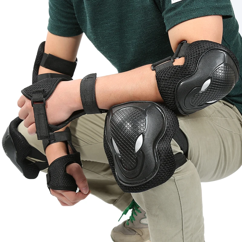 

6 Pieces / 1 Set Of Protector Child Adult Skate Scooter Elbow Kneepads Bracers Motorcycle Athletics Bike Safety Protection