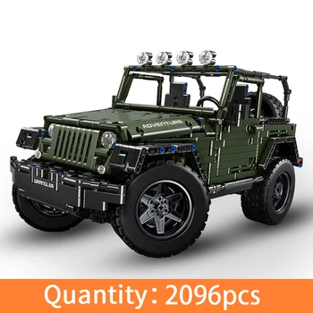 

13124 MOC Assemble APP RC Jeeps model motor building blocks Technic Car bricks educational toys for children