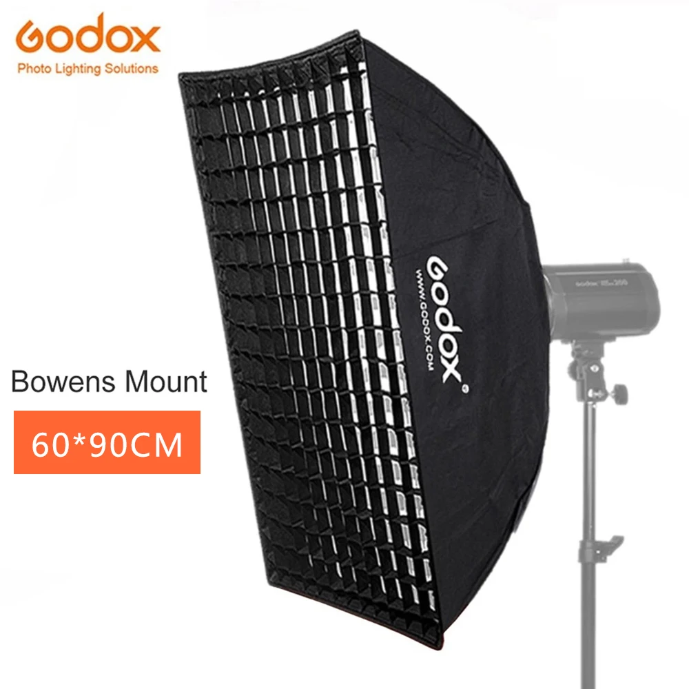 

Godox 24"x 35" 60 x 90cm Honeycomb Grid Softbox soft box with Bowens Mount for Studio Strobe Flash Light DE400 DE400 SK300 SK400