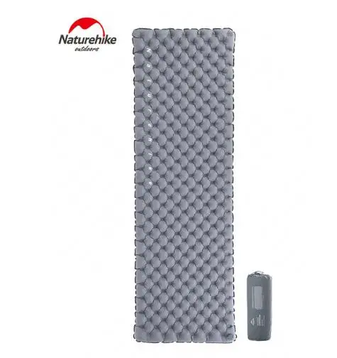 Gray Naturehike нейлон ТПУ коврик для сна портативный легкий двойной воздушные клапаны не боятся протечек надувной матрас, кемпинг коврик - Цвет: Gray