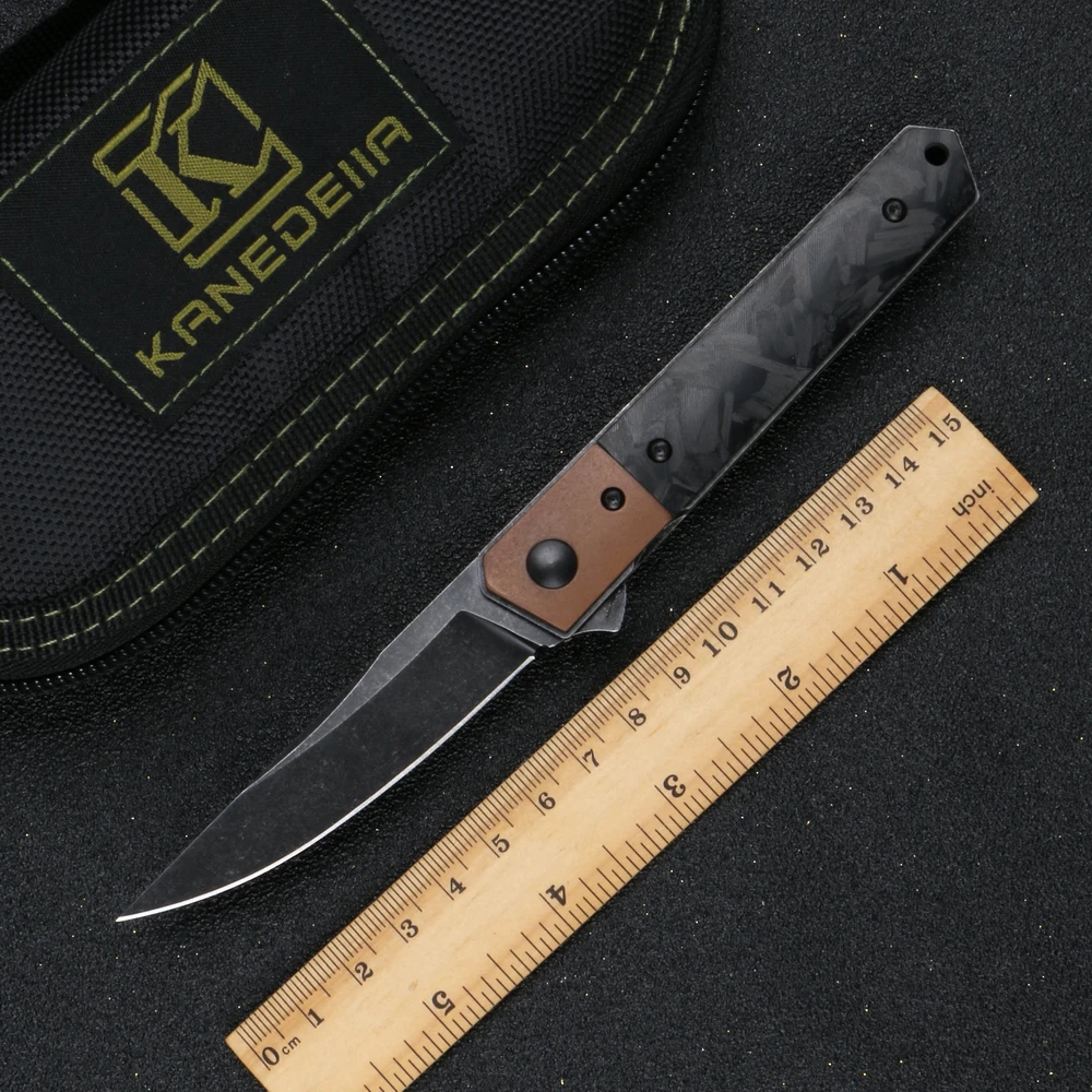 Kanedeiia Kwaiken Flipper Тактический убийца CF волоконная ручка N690 стальной японский стиль