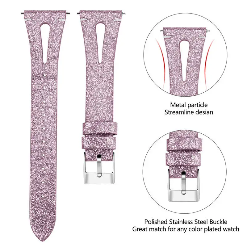 D PU+ кожаный часы с яркими украшениями Bling Band Браслет для Fitbit Versa смарт-браслеты для часов долговечные аксессуары#726 - Цвет: D