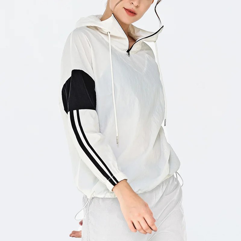 Gym Clothes Sport Shirt Fitness Breathable Sportswear Women T Shirt Contrast Stitching Long Sleeve Yoga Shirts Quick-Dry Shirt
