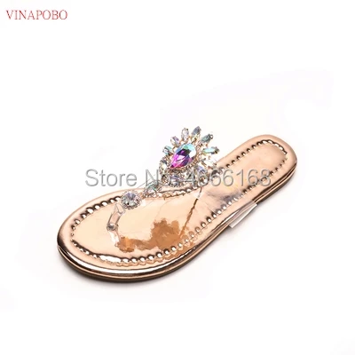 Vinapobo модные женские шлепанцы Bling брендовые туфли повседневная прозрачная обувь