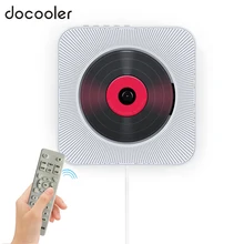 Портативный настенный музыкальный CD плеер Bluetooth колонки домашний аудио с пультом дистанционного управления FM радио AUX вход наушники U диск