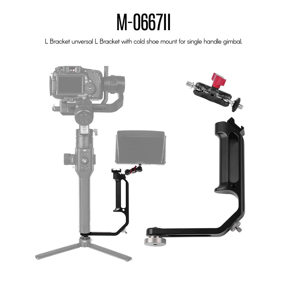DF DIGITALFOTO L кронштейн с холодным башмаком для DJI/Zhiyun/FeiyuTech/MOZA с одной ручкой Gimbals аксессуары для фотосъемки