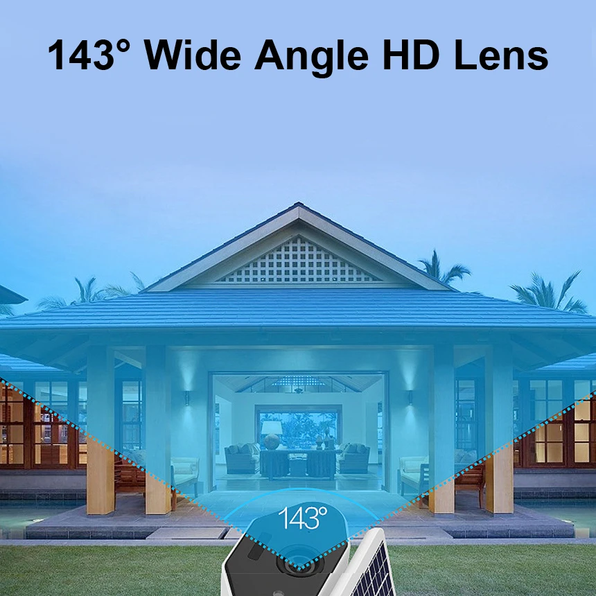Hebeiros Открытый Солнечный аккумулятор WiFi камера водонепроницаемый HD 1080P Аудио SD TF карта умный дом Amazon Alexa беспроводной безопасности CCTV